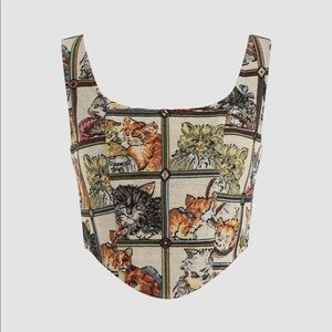 NWT Cat Lover corset top